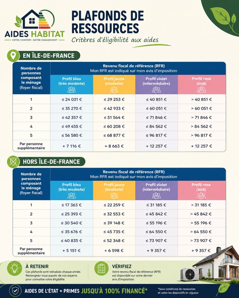 Plafonds de ressources Aides Habitat